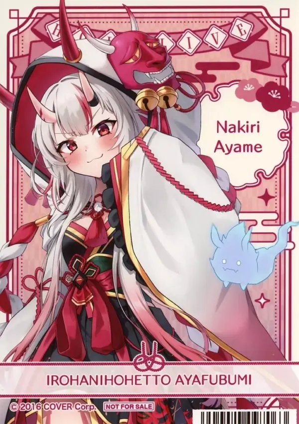 Character Card Hyakki Ayame Bromide Virtual Youtuber Hololive Setsubun Fair Fuku
