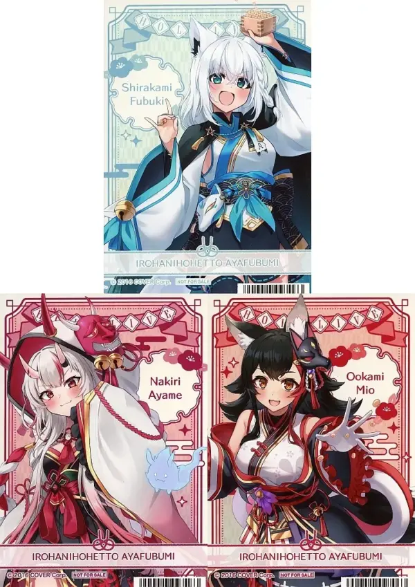 Character Card Set Of 3 Types Bromide Virtual Youtuber Hololive Setsubun Fair Fu