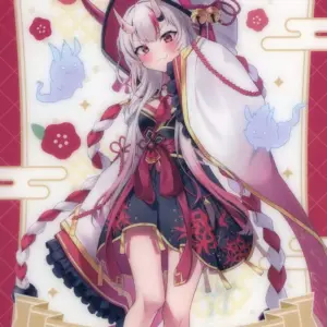 Character Card Hyakki Ayame White Background Virtual Youtuber Hololive Trading C
