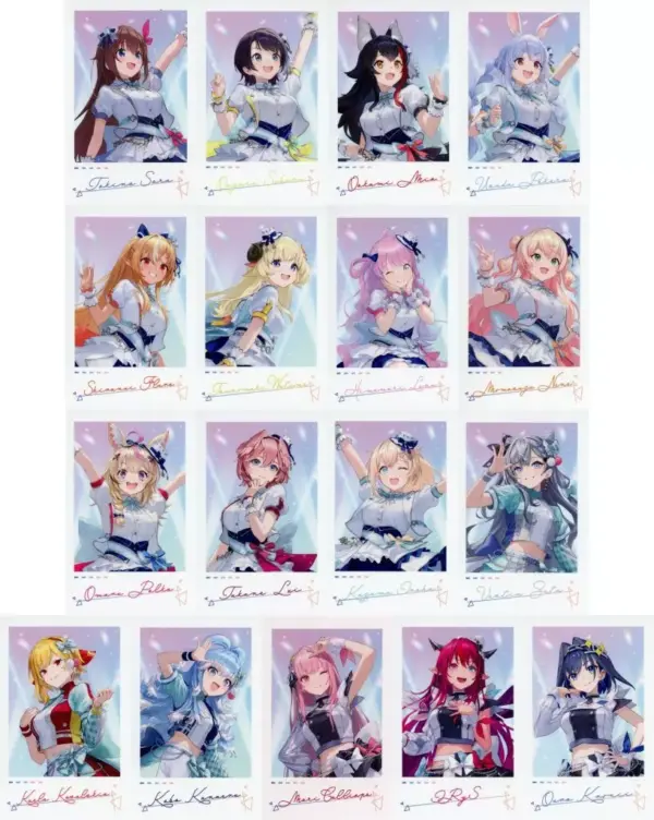Character Cards Set Of 17 Types Virtual Youtuber Hololive 5Th Fes. Capture The M