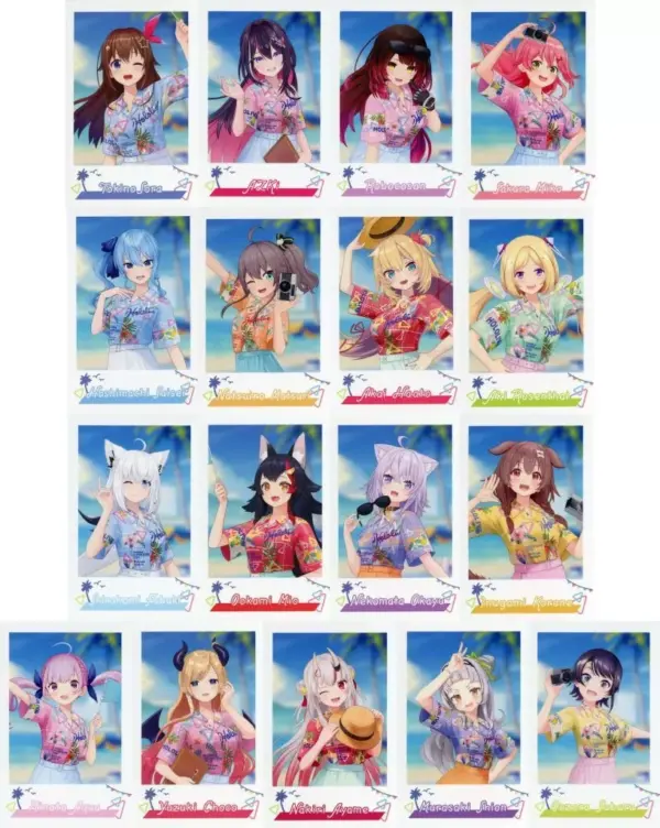 Character Cards Set Of 17 Types Virtual Youtuber Hololive Super Expo 2024 Random