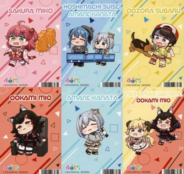 Character Card Set Of 6 Types Bromide Virtual Youtuber Hololive Hololura 5Th Ann