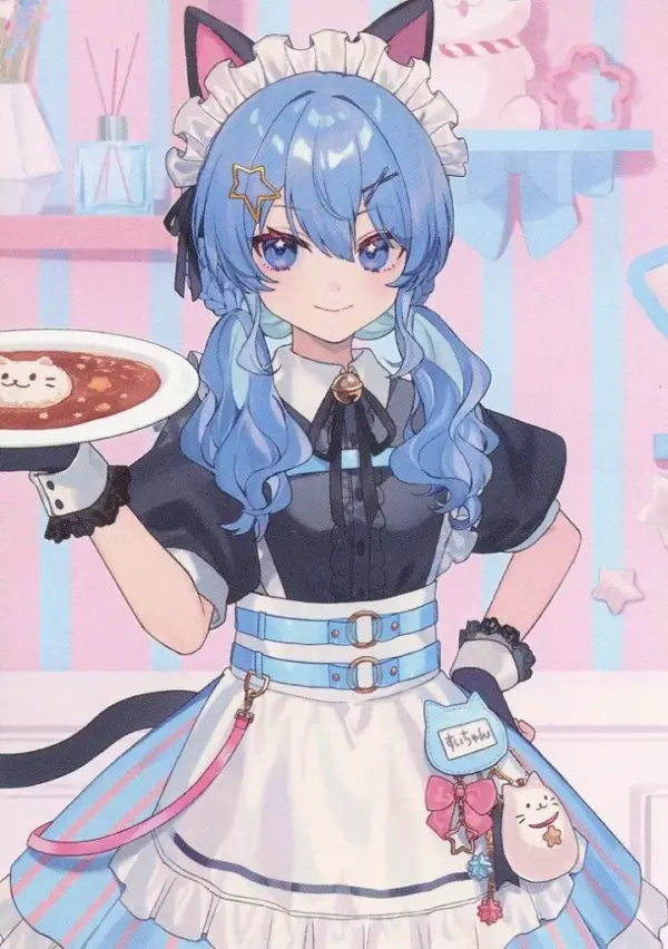 Character Card Hoshigai Suisei Cat Ear Maid Original Virtual Youtuber Hololive H