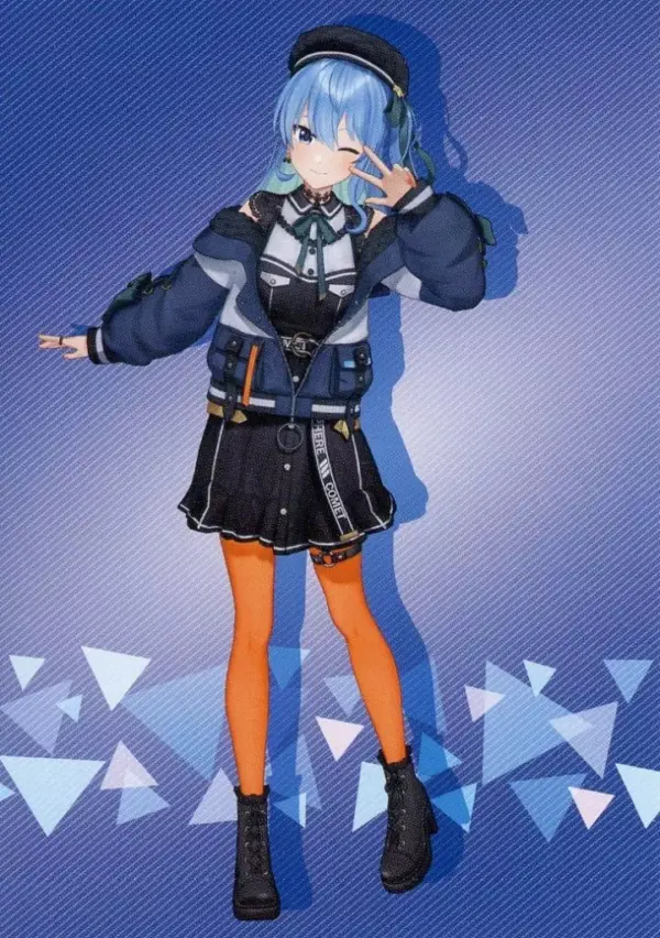 Character Card Hoshigai Suisei Everyday Clothing Idol Costume/Full Shot Original
