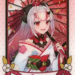 Character Card Hyakki Ayame Asian-Style Costume Virtual Youtuber Hololive Lawson