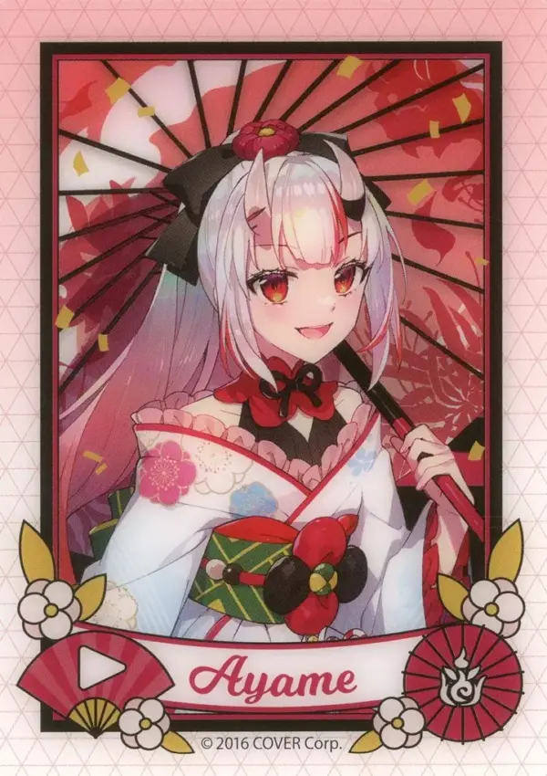 Character Card Hyakki Ayame Asian-Style Costume Virtual Youtuber Hololive Lawson