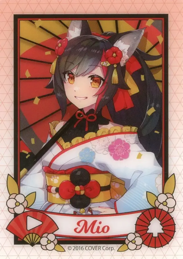 Character Card Ogami Mio Asian-Style Costume Virtual Youtuber Hololive Lawson Tr