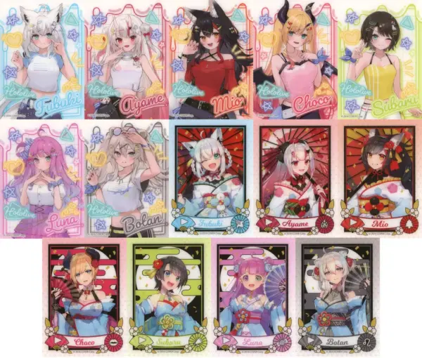 Character Cards Set Of 14 Types Virtual Youtuber Hololive Lawson Trading F/S-M50