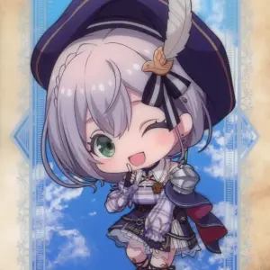 Character Card Shirogin Noel Mini Virtual Youtuber Hololive Fantasy Trading Clea