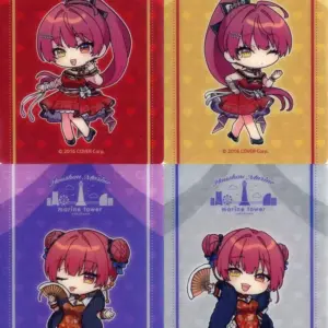 Character Cards Set Of 4 Types Clear Virtual Youtuber Hololive Hokage Marine Yok