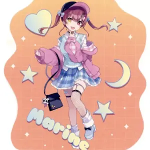Postcard Single Item Hokage Marine Original Virtual Youtuber Hololive Lawson Cou
