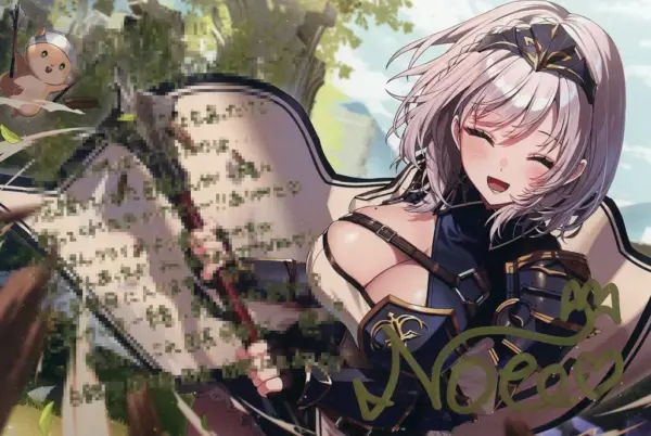 Postcard Shirogin Noel Autographed With Foil-Pressed Replica Message Rosuuri'S O