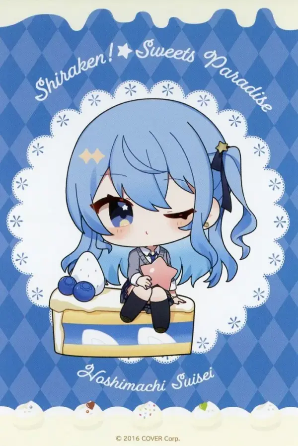 Postcard Hoshigai Suisei Mini Character Original Virtual Youtuber Hololive Knowl