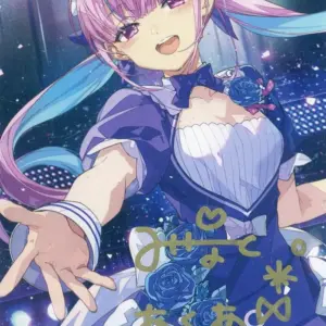 Postcard Minato Akua Autographed Bunbun Original Virtual Youtuber Hololive 6Th A