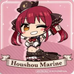 Mug, Hokkei Marine, Sd Coaster, Virtual Youtuber, Hololive, Hololive Fantasy 1St