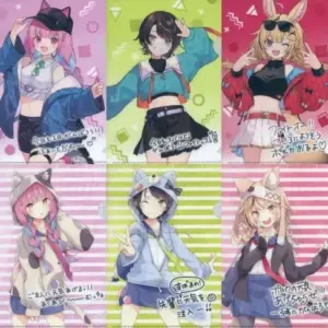 Clear File Set Of 6 Types A5 Size Hololive Family Mart Holol Early Summer Festiv