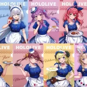 Clear Files, 7 Types Set, Original A4 File, Virtual Youtuber Hololive Lawson, El