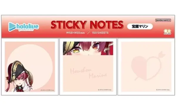 Notepad Hokel Marine Sticky Virtual Youtuber Hololive F/S-M503 from japan Rare