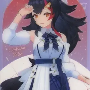 Anime Trading Card/Hololive Blue Journey Dawn Song Aurora Clear Card 07 Ogami Mi
