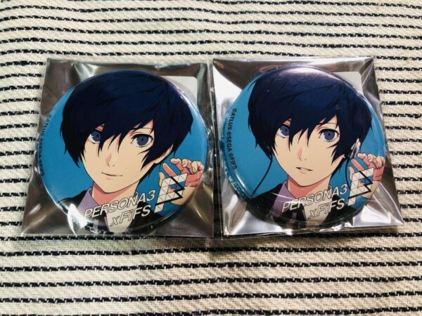 Persona 3 Fifs Can Badge Main Character Normal Secret F/S-M501 from japan Rare