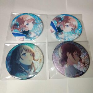 Proseca Honami Mochizuki Glitter Can Badge 4 Piece Set F/S-M501 from japan Rare