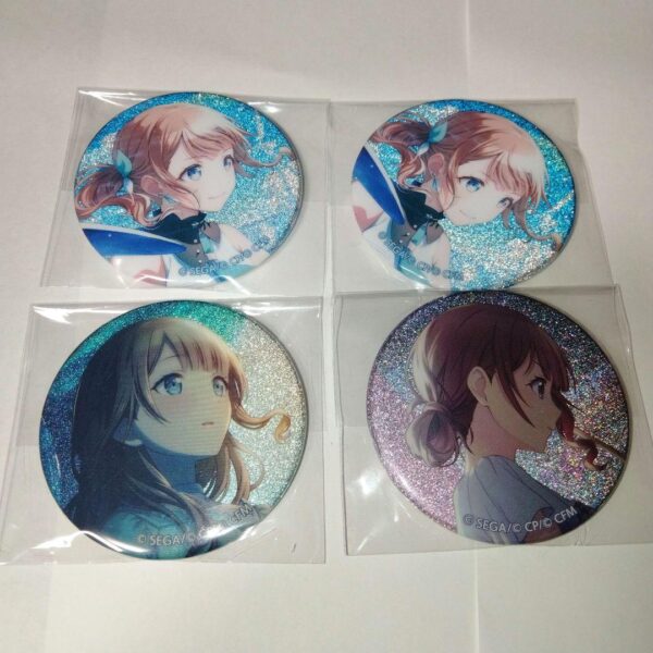 Proseca Honami Mochizuki Glitter Can Badge 4 Piece Set F/S-M501 from japan Rare