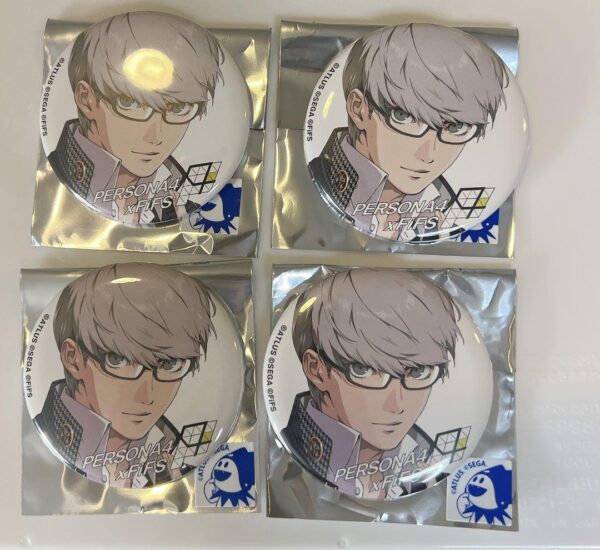 Persona 3 Fifs Bancho Main Character Can Badge White 4 Secrets F/S-M501 from jap