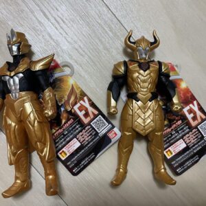 Set Of 2 Tags Ultraman Soft Vinyl Ultra Monster Series F/S-M503 from japan Rare