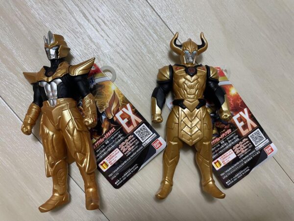 Set Of 2 Tags Ultraman Soft Vinyl Ultra Monster Series F/S-M503 from japan Rare