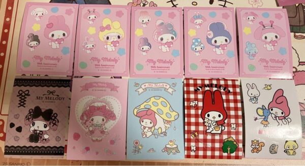 My Melody Stickers Set Of 10 Complete Sanrio Can Do F/S-M503 from japan Rare  Go