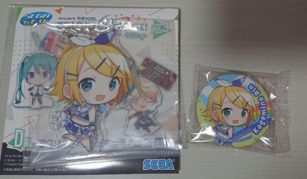 Proseca Sega Lucky Lottery Kagamine Rin Acrylic Stand Can Badge Bulk Sale F/S-M5