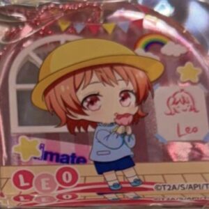 Leo Saionji Acrylic Block Keychain F/S-M501 from japan Rare  Good condition