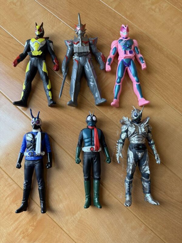 Kamen Rider Soft Vinyl Set Of 6 Movie Monster F/S-M503 from japan Rare  Good con