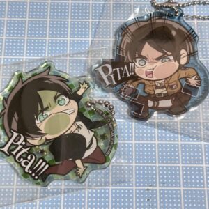 Attack On Titan Eren Acrylic Key Chain Set Pita Deformed F/S-M501 from japan Rar