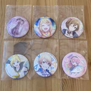 Hatsune Miku Pin Badge Set 6 Pieces Proseca F/S-M501 from japan Rare  Good condi