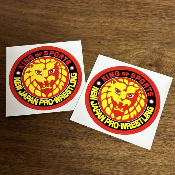 New Japan Pro Wrestling Lion Mark Sticker F/S-M503 from japan Rare  Good conditi