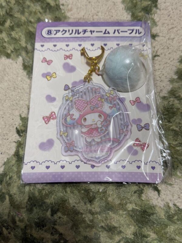 My Melody Acrylic Charm Keychain F/S-M501 from japan Rare  Good condition
