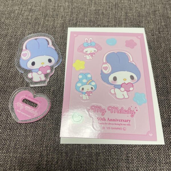 My Melody 50Th Anniversary Acrylic Stand F/S-M503 from japan Rare  Good conditio