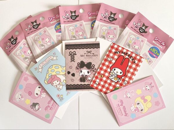 My Melody 50Th Anniversary Stickers 5 Types Can Do Seria 100 Yen Store F/S-M503