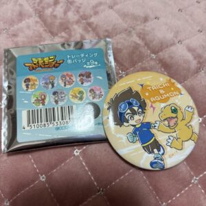 Digimon Yagami Taichi Agumon Can Badge 100 Yen Collaboration F/S-M503 from japan