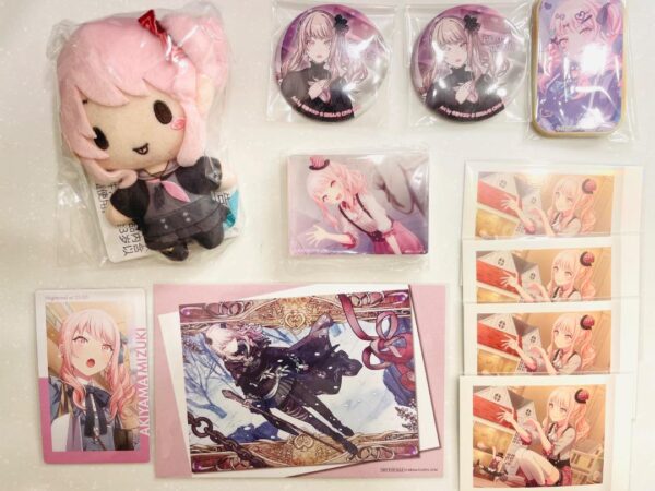 Proseca Mizuki Akiyama Can Badge Plush Toy F/S-M501 from japan Rare  Good condit