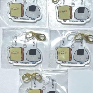 Nagano Market Lottery Gacha Acrylic Charm Bread Rice Ball F/S-M501 from japan Ra