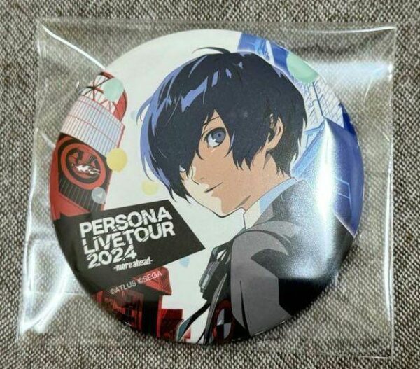Persona Live Tour Can Badge 3 Main Character P3R F/S-M501 from japan Rare  Good