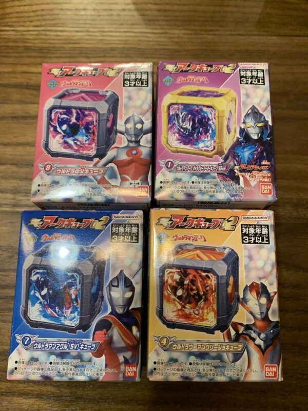 Ark Cube 02 Ultraman Candy Toy Set Of 4 F/S-M503 from japan Rare  Good condition