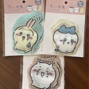Chiikawa 100 Yen Die-Cut Zipper Bag Set Of 3 Types