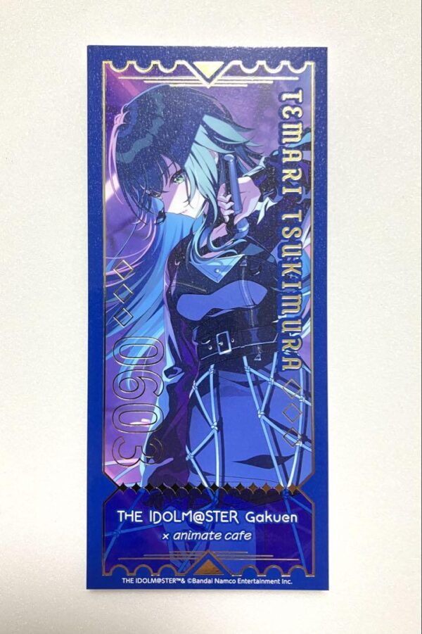 Tsukimura Kemari Gakuen Idolmaster Trading Foil Stamped Ticket Card Animate Cafe