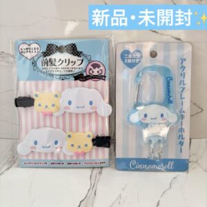Sanrio Bangs Clip Acrylic Frame Keychain Set Sold F/S-M501 from japan Rare  Good