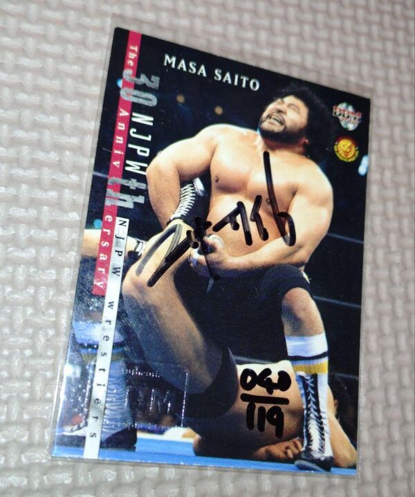 Masa Saito 2002 Bbmjapan Pro Wrestling 30Th Anniversary Autograph F/S-M503 from