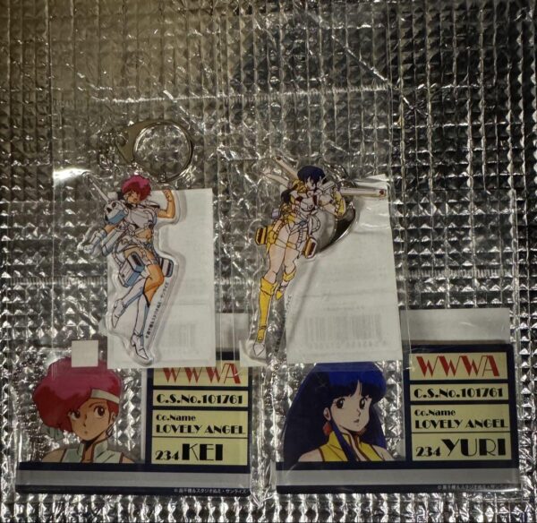 Dirty Pair Keychain Acrylic Id Card Kei Lily Set Of 4 F/S-M501 from japan Rare