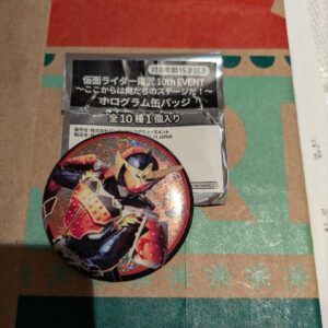 Kamen Rider Gaim 10Th Event Program Can Badge F/S-M501 from japan Rare  Good con